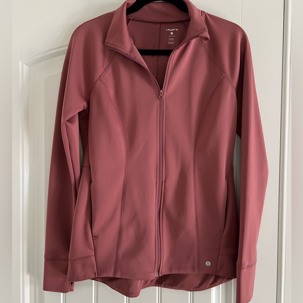 Layer 8 - Mauve/Light Pink Zip up Jacket - Size Small
